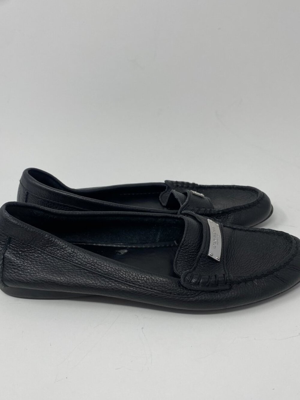 Coach Fredrica Loafers Womens 8.5 B Black Pebbled Leather Driving Flats A5175 - Picture 5 of 11